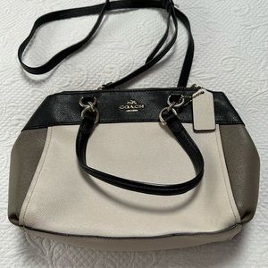 Coach leather handbag.